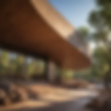 Architectural Excellence of ABQ Amphitheater Architectural details showcasing the design of the ABQ Amphitheater.