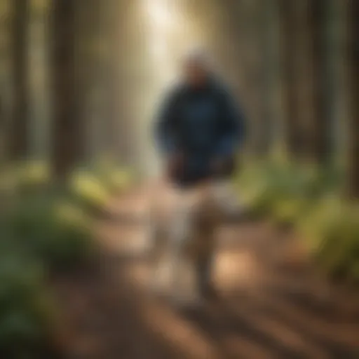 Illustration of a guide dog assisting a person with a disability