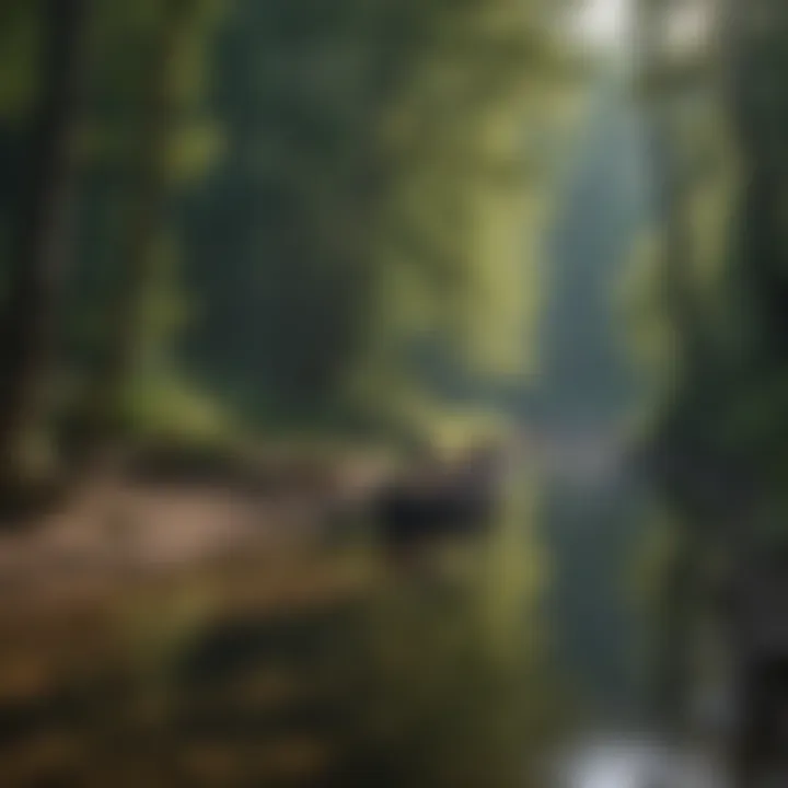 River Expedition Adventure seekers navigating a tranquil river in the Virginia wilderness
