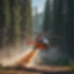 Aerial Firefighting Helicopter in Action