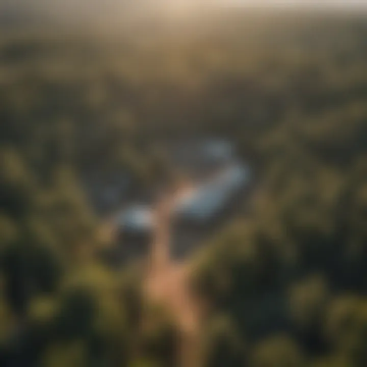 Aerial View of Camp Modoc Amidst Wilderness