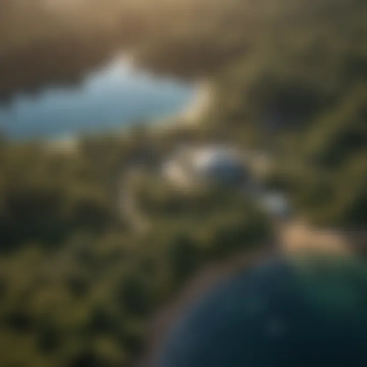 Aerial View of Pristine Turtle Sanctuary