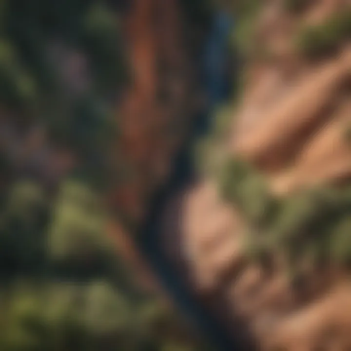 Aerial view of Slide Rock State Park