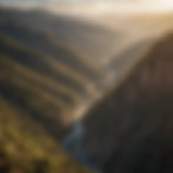 Aerial view of Southern California Pass landscape