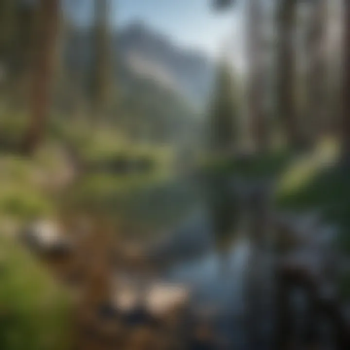 Crystal clear alpine lake on the Colorado Trail