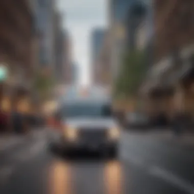 Ambulance rushing through the busy streets of Reno