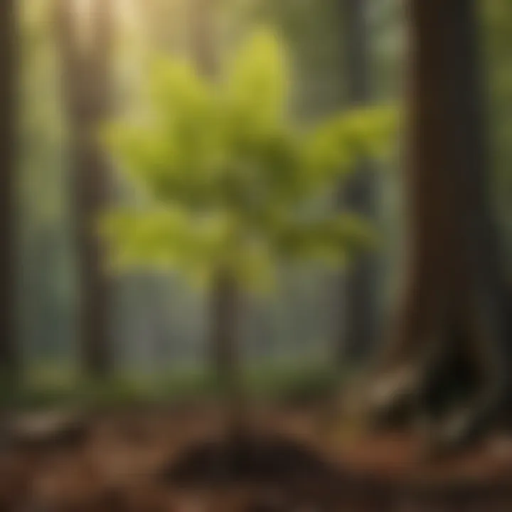 American chestnut tree sapling