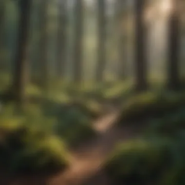 Illustration of a forest landscape showcasing the diversity of American forests