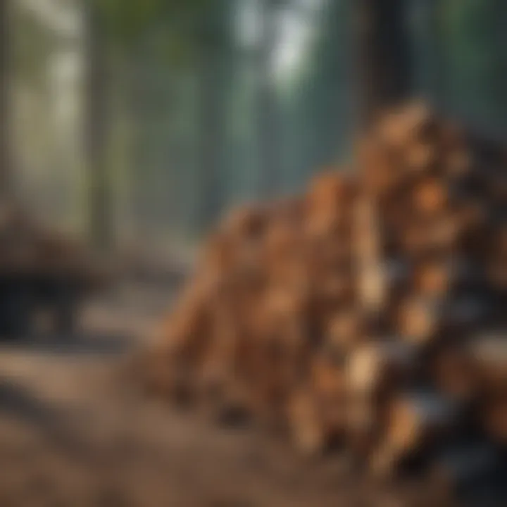 Graph illustrating firewood market trends over time