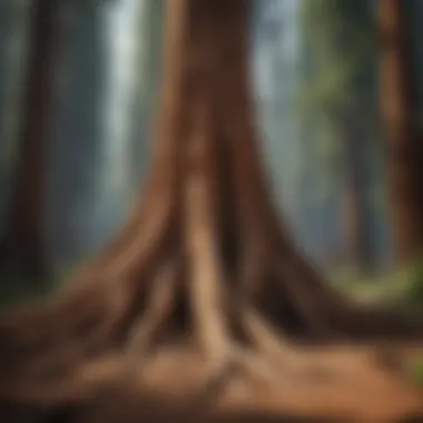 Ancient Giant Sequoia Roots Embracing Earth