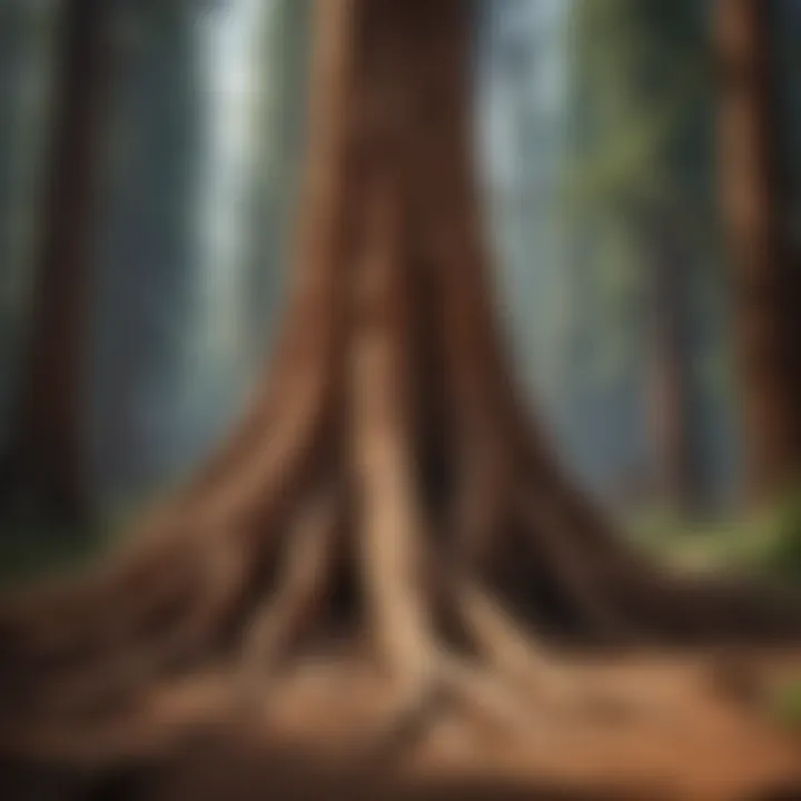 Ancient Giant Sequoia Roots Embracing Earth