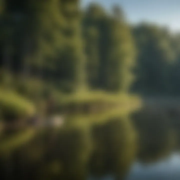 Angler casting a line in the clear waters of Lake Nottely
