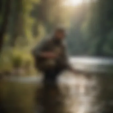 Angler Catching a Trophy Fish in Bear Creek