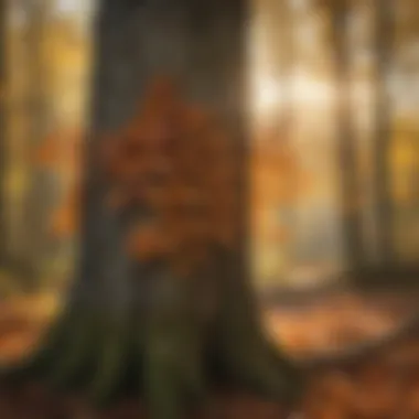 Symptomatic Tree Leaves Tree leaves displaying symptoms of anthracnose leaf blight