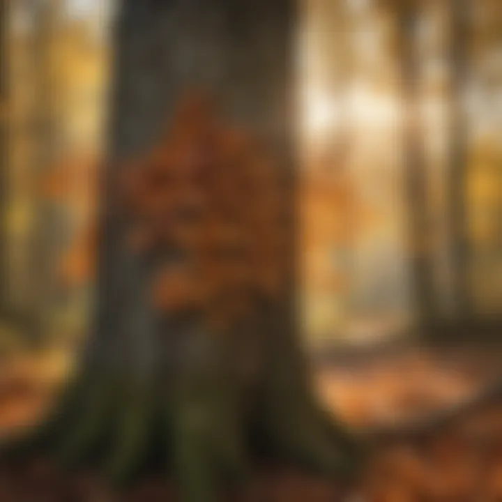 Symptomatic Tree Leaves Tree leaves displaying symptoms of anthracnose leaf blight