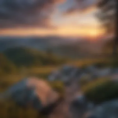 Sunset Majesty on the Appalachian Trail Majestic mountain peak against a vibrant sunset