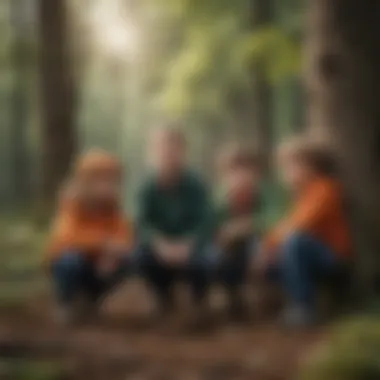 Children participating in a tree planting initiative