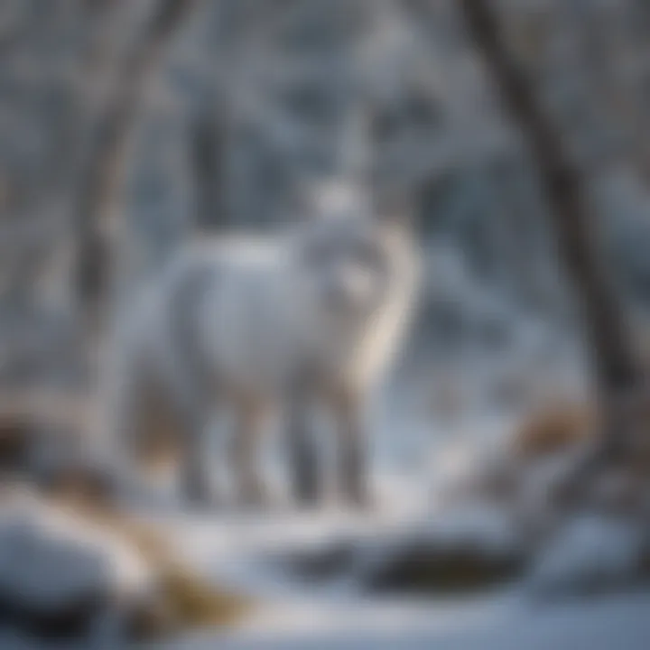 Arctic Fox Camouflaged in a Snowy Environment