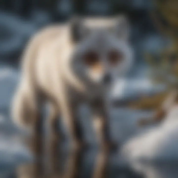 Arctic Fox in Melting Ice Caps