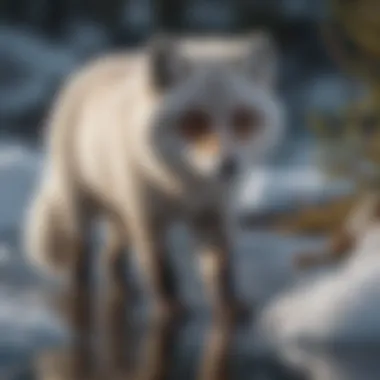 Resilient Arctic Fox Navigating Melting Ice Caps Arctic Fox in Melting Ice Caps