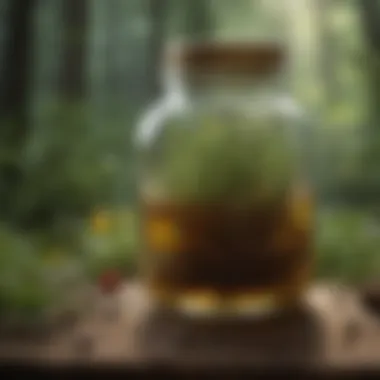Exquisite Aromatic Herb Infusion Aromatic Herb Infusion in Glass Jar