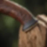 Artisan Crafted Handle Detail Artisan Crafted Handle Detail of Garrett Wade Forest Axe