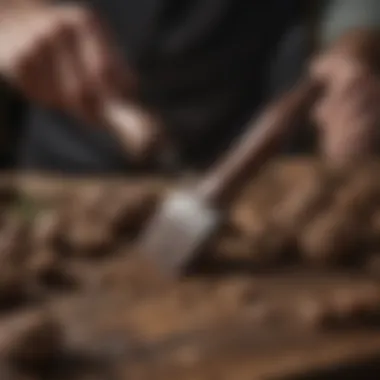 Artisanal black walnut cracking tool
