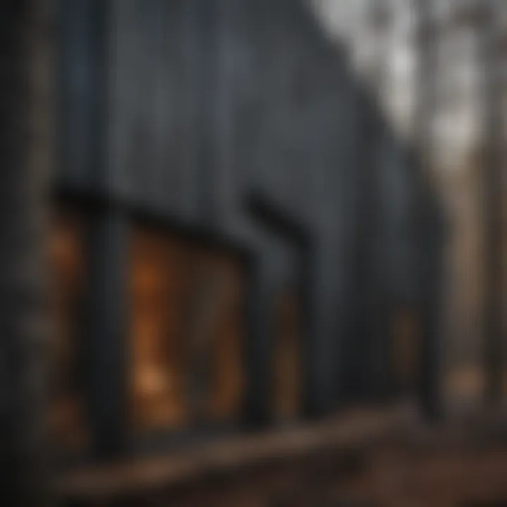 Artistic finesse of charred wood cladding in modern structures