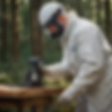 Expert Asbestos Testing Procedure Professional conducting asbestos testing