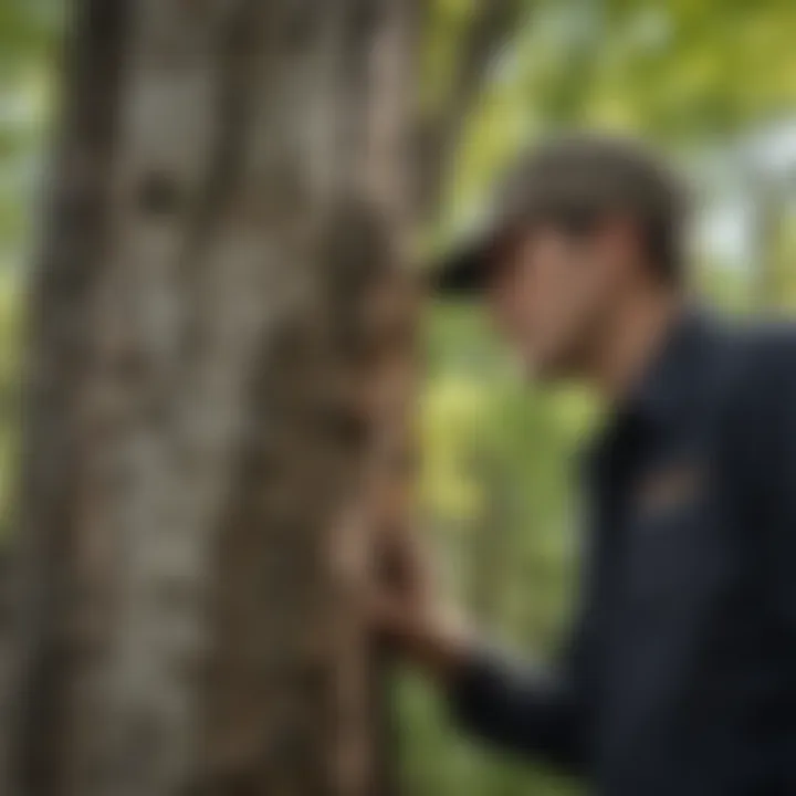 Professional tree care specialists assessing aspen trees