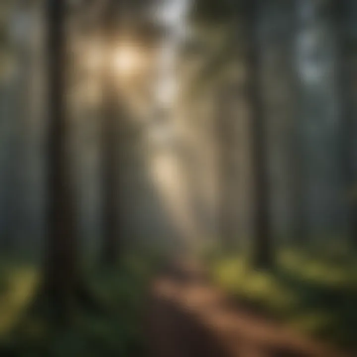 Visual representation of atmospheric phenomena shaping climate dynamics in central forest regions