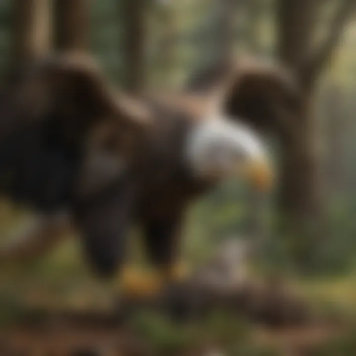 Nurturing Care: A Bald Eagle Feeding its Young Bald Eagle Feeding its Young