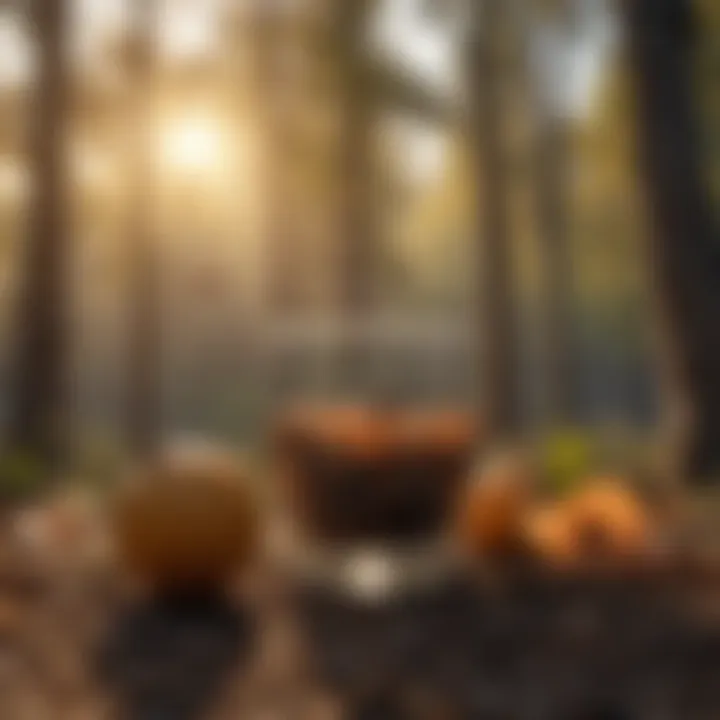 Bat dispersing seeds as it feeds on fruits at dusk