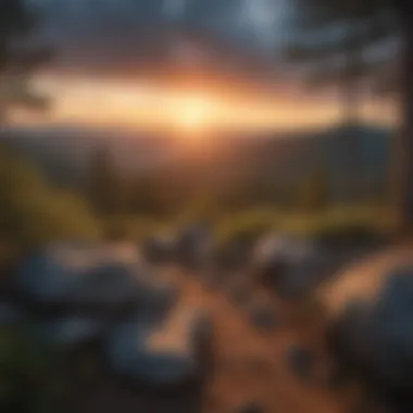 Scenic View of Bear Mountain at Sunrise