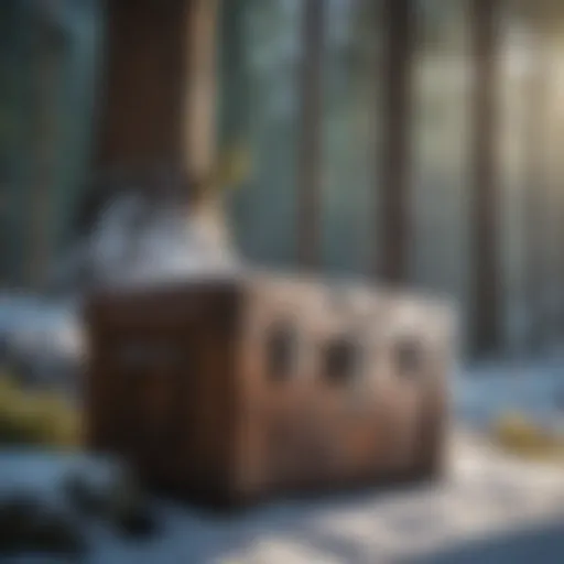 Durable bear proof ice chest in a wilderness setting