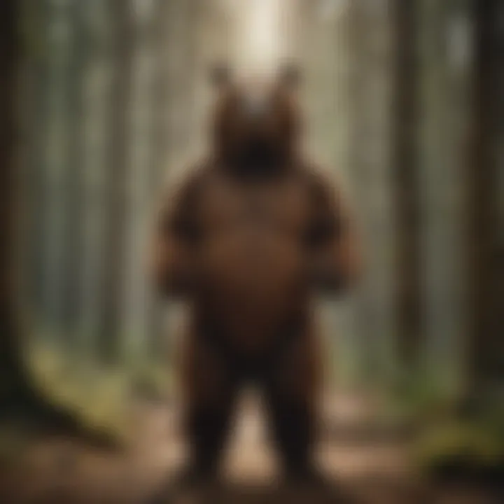 Bear Suit Performer in Theatrical Setting