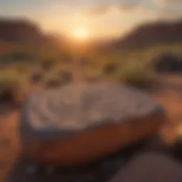 Sunset over ancient petroglyphs