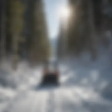 Freshly groomed ski trail at Beaver Creek