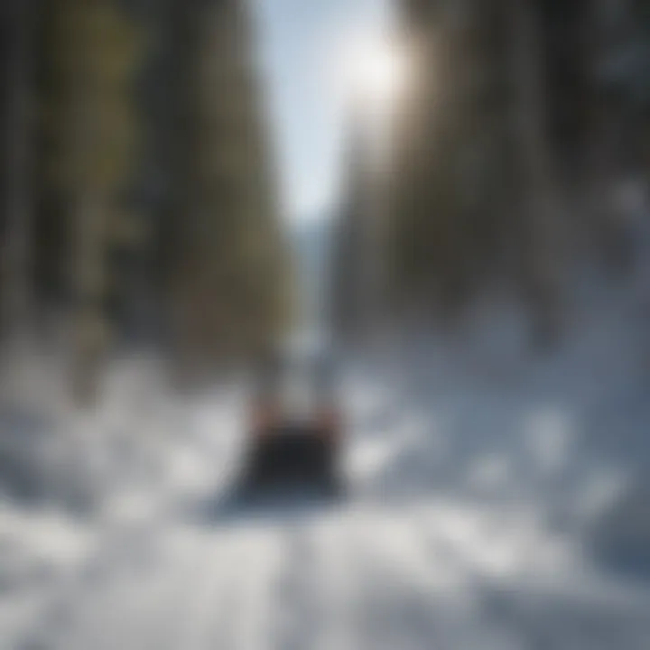 Freshly groomed ski trail at Beaver Creek