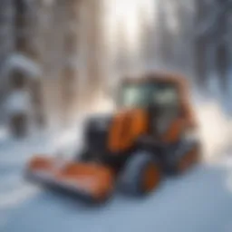 Snow grooming machine on Beaver Creek slopes