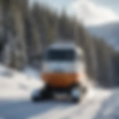 Snowcat grooming the ski slopes at Beaver Creek