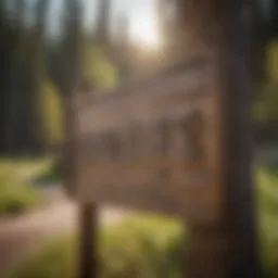 Wooden Signboard at Beaver Creek