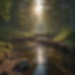 Beaver Dam in a Forest Setting