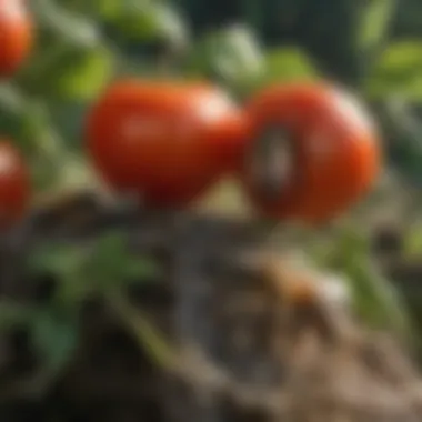 Nature's Pollination Partners: Bees and Tomatoes Bee pollinating tomato flowers