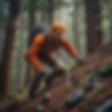 A beginner climber conquering a difficult section on Mount Shasta