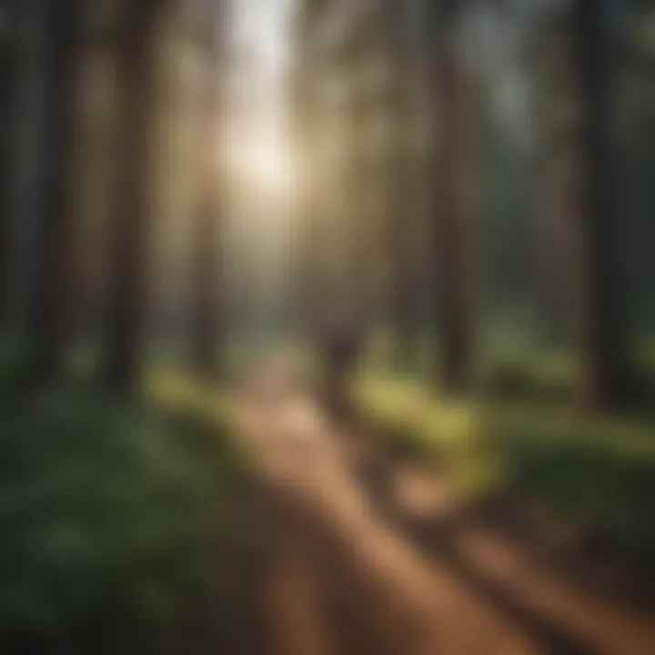 Thrill-seekers biking along scenic trails in Bend's beautiful surroundings