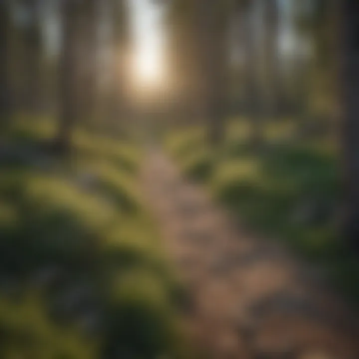 Diverse trail winding through varied terrain