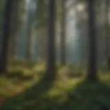 An expansive view of a North Idaho forest featuring diverse tree species