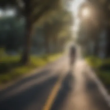 Bike lane in a vibrant urban setting in Florida