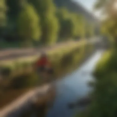 Biking along crystal-clear river in Glenwood Springs